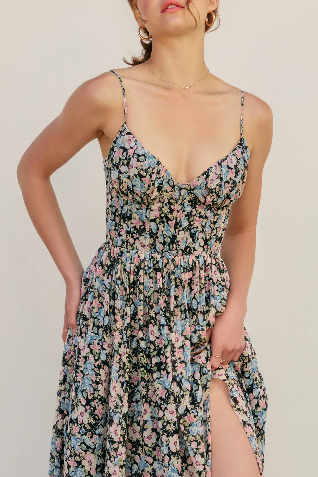 Cotton Candy Corset Maxi Dress