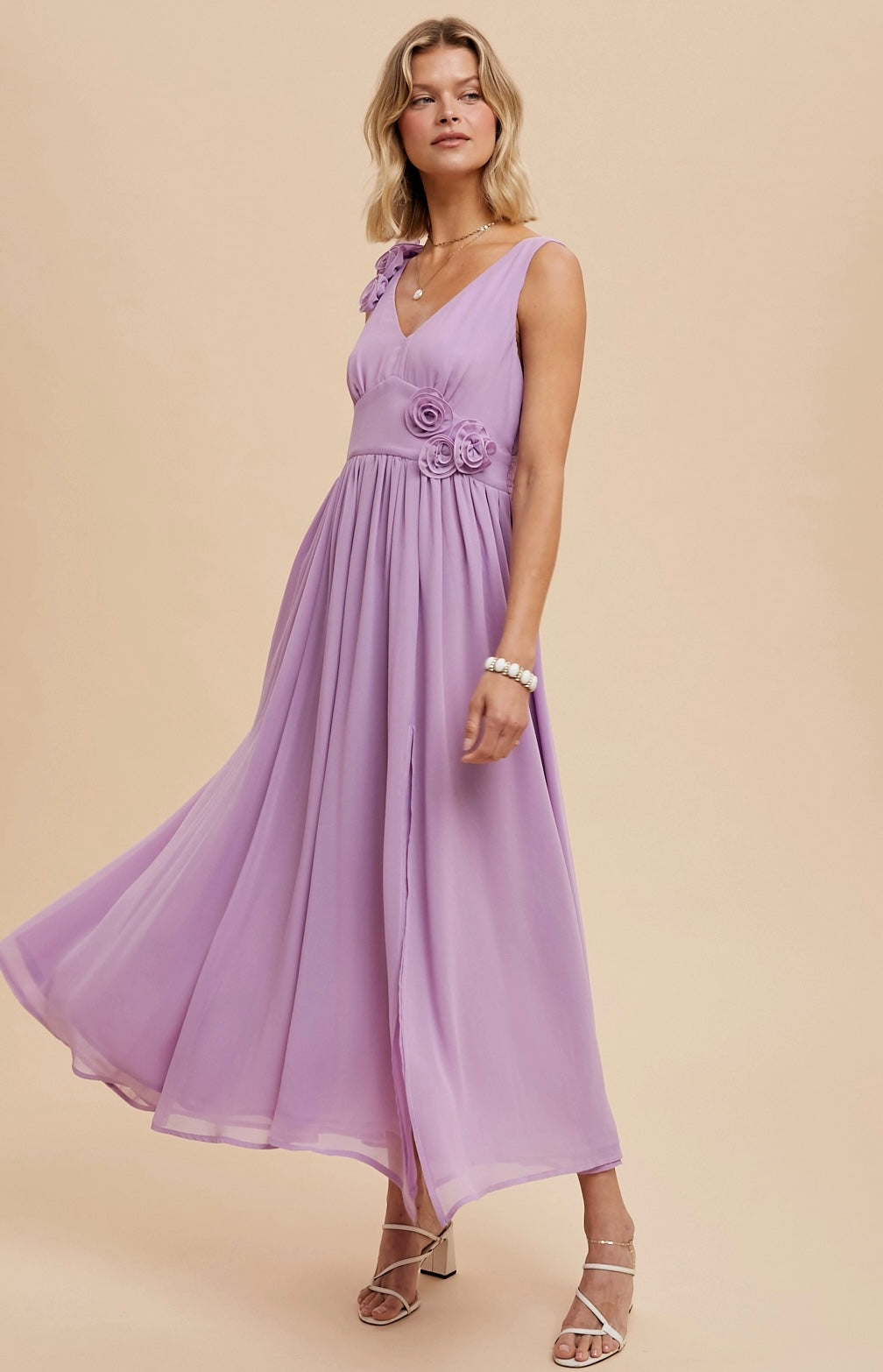 Lilac Bloom Maxi Dress