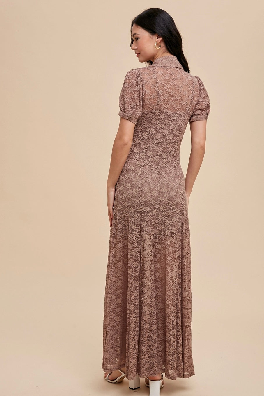 Mocha Lace Reverie Dress