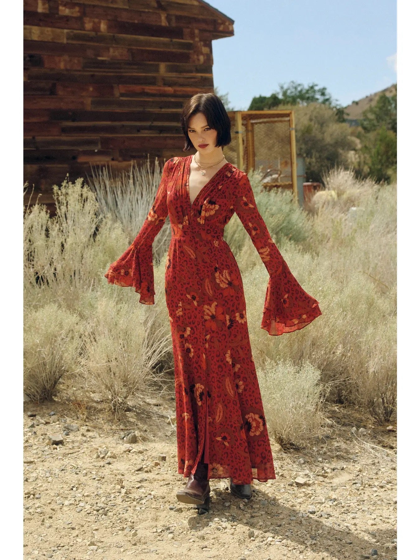 Desert Bloom Boho Maxi