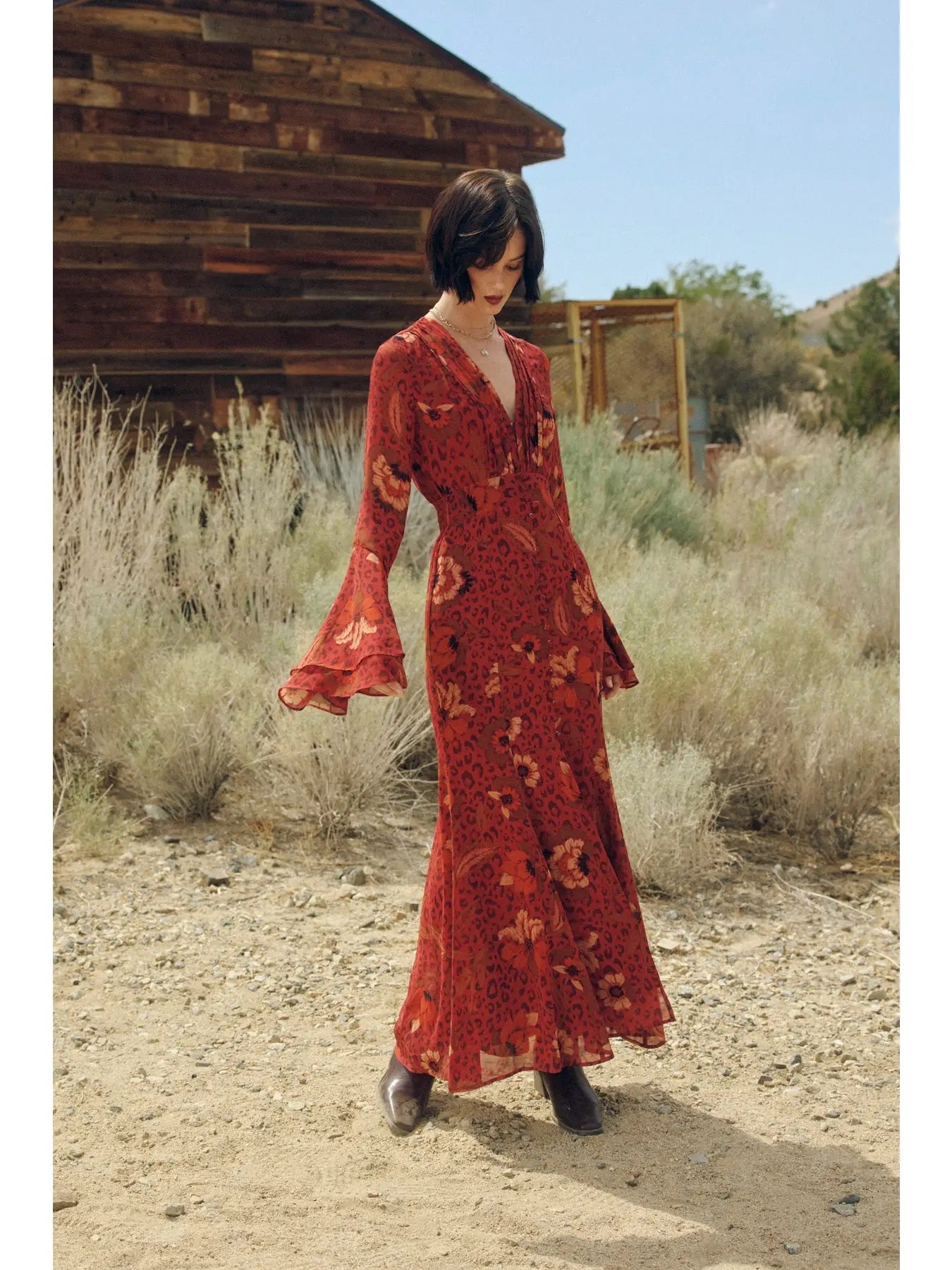 Desert Bloom Boho Maxi