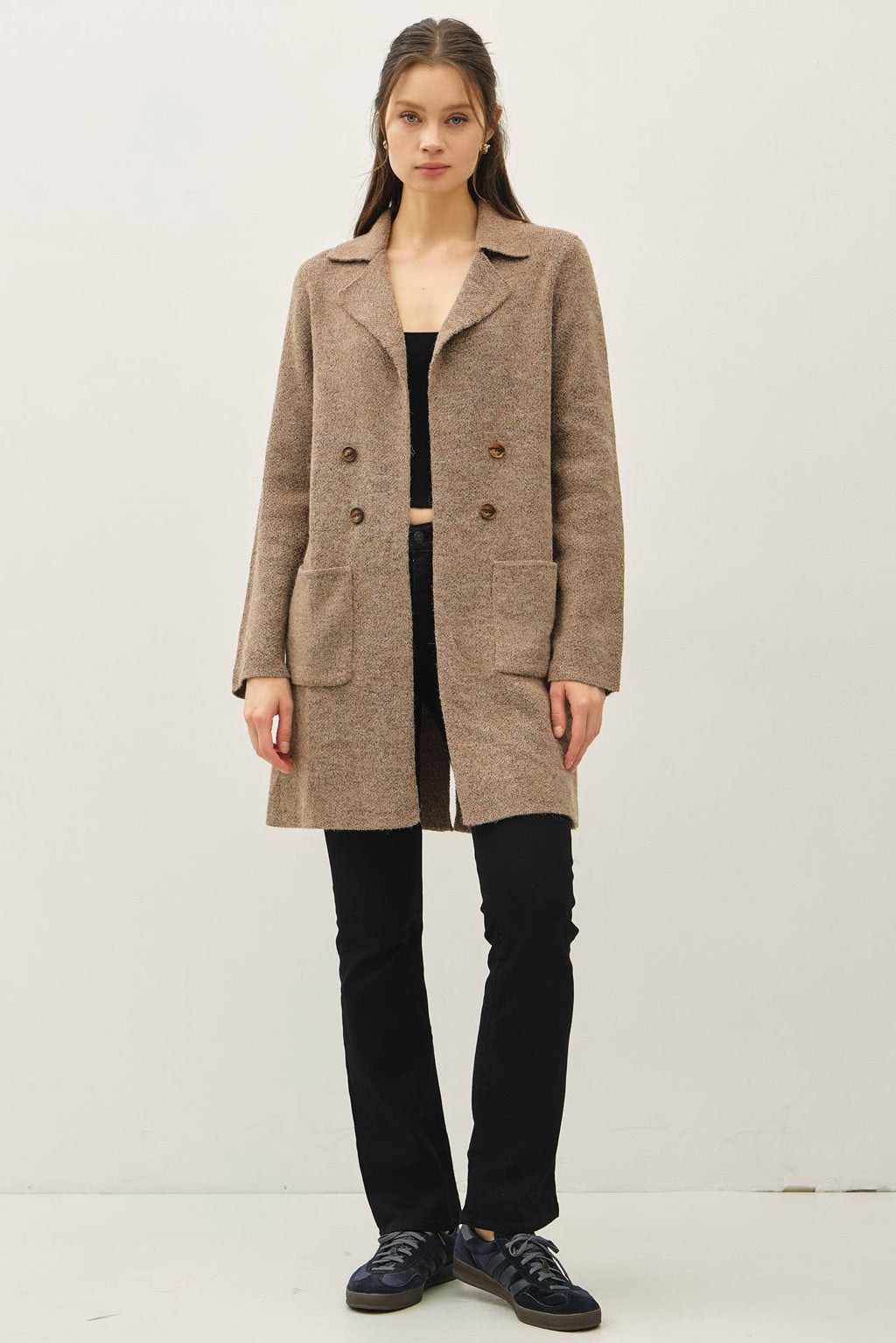 OPEN BASIC SWEATER COAT