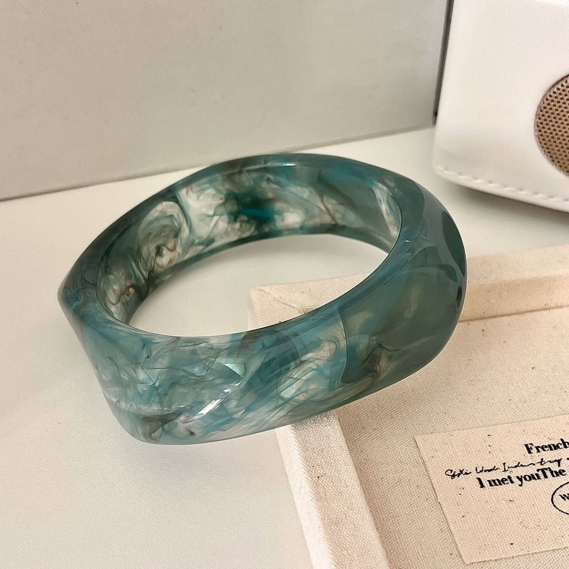 Geometric Polygon Irregular Acrylic Bracelets DP25B568